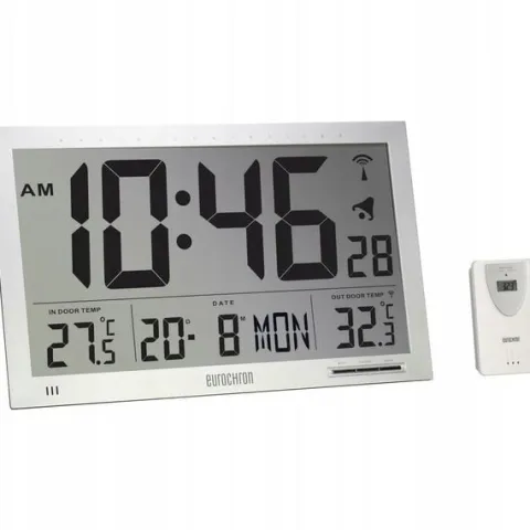 Zegar sterowany radiowo czujnik zewnętrzny °C