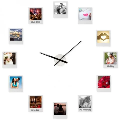 Zegar z ramkami na zdjęcia Impressions Clock