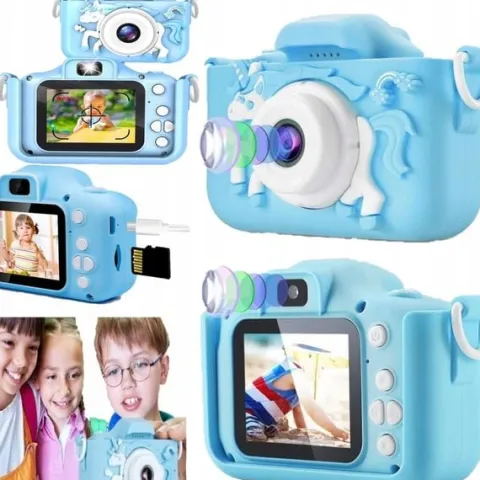 ZESTAW APARAT CYFROWY FOTOGRAFICZNY NOWY DLA DZIECI KAMERA + KARTA 32GB