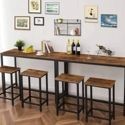 Zestaw barowy stół kuchenny+2 krzesła vintage industrialny loft