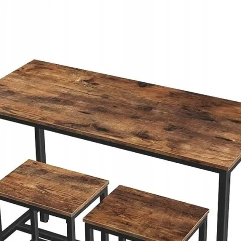 Zestaw barowy stół kuchenny+2 krzesła vintage industrialny loft