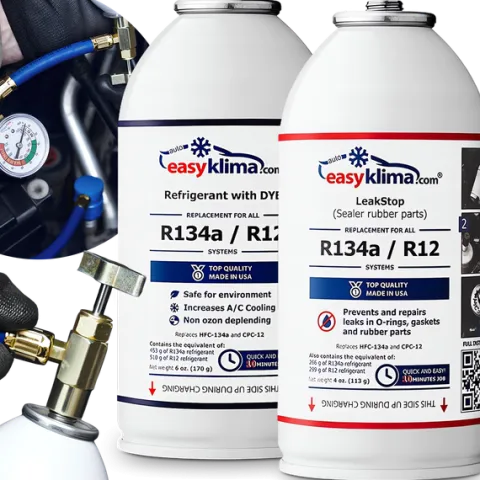 Zestaw Czynnik chłodniczy R134a + Uszczelniacz R134a 719g EasyKlima