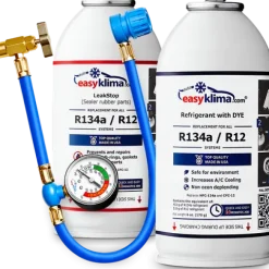 Zestaw Czynnik chłodniczy R134a + Uszczelniacz R134a 719g + Wąż Manometr