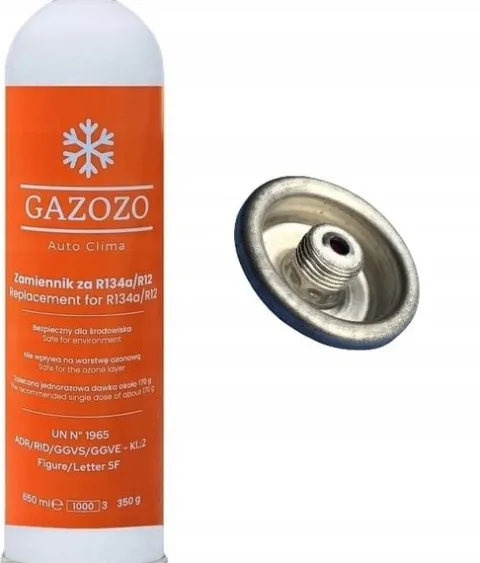 Zestaw do Napełniania Nabijania Klimatyzacji Aut GAZ r134a DUŻA PUSZKA 900g