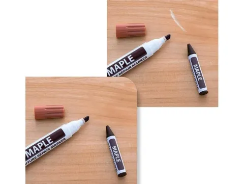 Zestaw do naprawy paneli mebli drewna marker +wosk