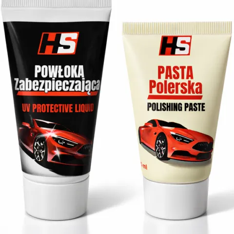 ZESTAW DO POLEROWANIA REFLEKTORÓW GĄBKA PASTA POWŁOKA ZABEZPIECZAJĄCA