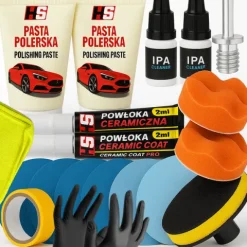 ZESTAW DO REGENERACJI POLEROWANIA LAMP PAPIER GĄBKI PAD PASTA 2X CERAMIKA