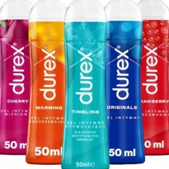 ZESTAW Durex 5x modeli ŻEL INTYMNY STYMULUJĄCY POTĘGUJĄCY DOZNANIA MIX PLAY