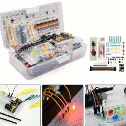 Zestaw elementów elektronicznych do Arduino, Pi - płytka stykowa - 830 szt