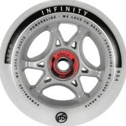 Zestaw 4 kółek Powerslide Infinity 90 Rtr + Łożyska Abec9/Spacer Silver Grey