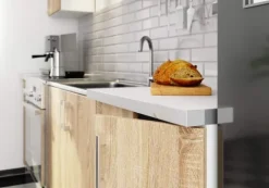 ZESTAW KUCHENNY Z WITRYNĄ LIMA 2.4M H720 BIAŁY / DĄB SONOMA