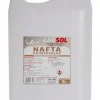 Zestaw: Lampa naftowa czarna, knoty, nafta 5 l