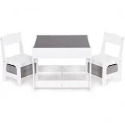 ZESTAW MEBLI DZIECIĘCYCH ECOTOYS STOLIK TABLICA KREDOWA 2 KRZESŁA