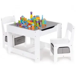 ZESTAW MEBLI DZIECIĘCYCH ECOTOYS STOLIK TABLICA KREDOWA 2 KRZESŁA
