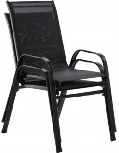 ZESTAW MEBLI OGRODOWYCH GardenLine METAL/ SZARY 2 KRZESŁA, STOLIK