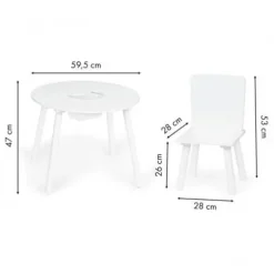 ZESTAW MEBLOWY ECOTOYS SKANDYNAWSKI DREWNO MDF SIATECZKOWY SCHOWEK