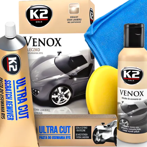 ZESTAW PASTA + MLECZKO K2 DO USUWANIA RYS ZARYSOWAŃ NA RYSY ULTRA CUT VENOX