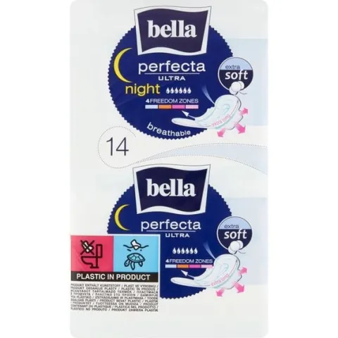 ZESTAW PODPASKI HIGIENICZNE BELLA PERFECTA ultra night ZAPAS 14 szt.