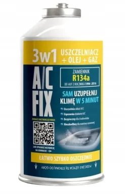 Zestaw Preparat 3w1 + Gaz R134a z przewodem do klimatyzacji w autach