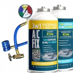 Zestaw Preparat 3w1 + Gaz R134a z przewodem do klimatyzacji w autach