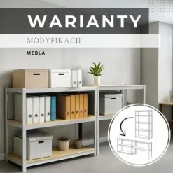 Zestaw regałów metalowych 2 szt. 150x75x30cm 625kg z 5 półkami do garażu, piwnicy