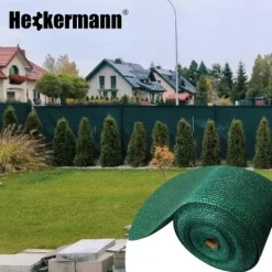 Zestaw Siatka Cieniująca 1,5X50M Heckermann - Zielona + 2X Opaski Zaciskowe Heckermann 100Szt - Zielone