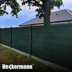 Zestaw Siatka Cieniująca 1,5X50M Heckermann - Zielona + 2X Opaski Zaciskowe Heckermann 100Szt - Zielone