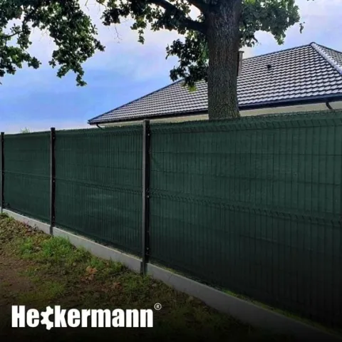 Zestaw Siatka Cieniująca 1,5X50M Heckermann - Zielona + 2X Opaski Zaciskowe Heckermann 100Szt - Zielone