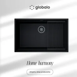 Zlewozmywak GLOBALO Miralio 80.1 Black/BL Mat