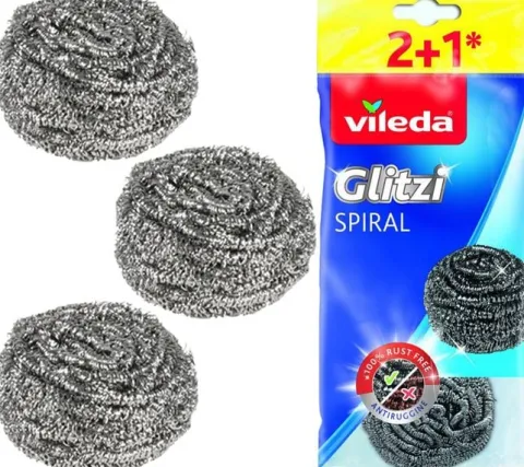 Zmywak stalowy Vileda Glitzi Spiral 3 szt.