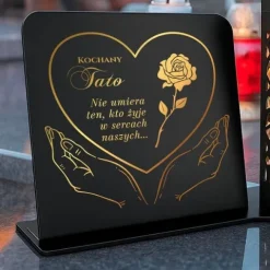 Znicz Solarny na Grób Taty Dekoracja z Personalizacją na Dzień Ojca