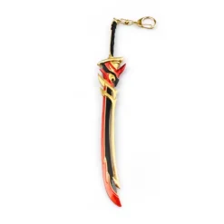 Złoty Karmazynowy Miecz | Metal | 22 cm | Brelok | Genshin Impact