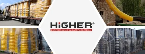 Zsyp do gruzu budowlany HIGHER zestaw o długości 15 metrów MOCNY